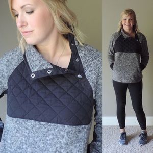 Abercrombie & Fitch Asymmetrical Snap-Up Fleece